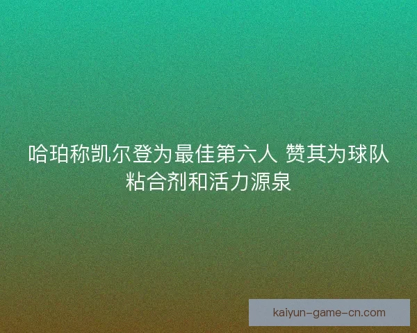哈珀称凯尔登为最佳第六人 赞其为球队粘合剂和活力源泉